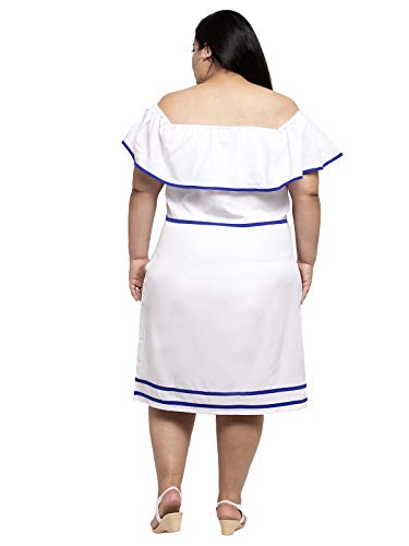 Image of Flambeur Women's Crepe A-Line Knee-Length Dress