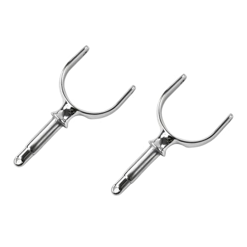 Marine City Shaft Rowlock Oarlock, 316 Stainless Steel, Heavy Duty 1/2" x 2", Side Mount, Fine Finish, for Marine Row Boats, Rafts, Kayaks (Pack of 2)