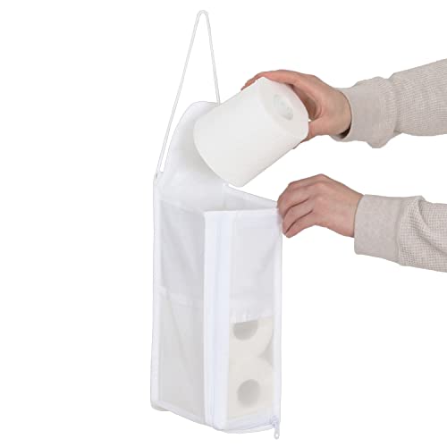 Astro Toilet Paper Stocker White Clear Semi-Transparent Pocket Suspended Daily Goods Sanitary Toilet Water Circulation Salon Cafe Office Storage 110-07