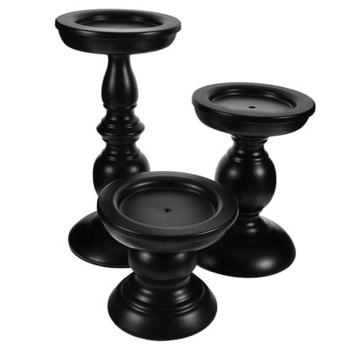 3Pcs Metal Candle Holders Pillar Candle Stands for Home Decor Weddings Parties and Dining Tables Vintage Style Candle Holders for Cozy Atmosphere