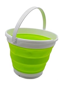 Sammart 10L Faltbarer Eimer Weiß/Fluoreszierendes Grün