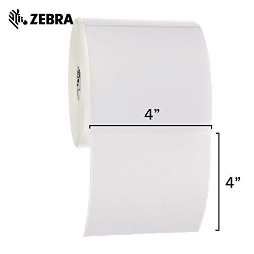 Zebra 4 X 4 In Direct Thermal Paper Labels Z-Perform 2000D Permanent Adhesive Shipping Labels 1 In Core 6 Rolls 10031642Sp #TOP2