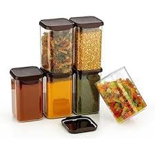Image of Airtight Kitchen Storage Containers (Set of 6, 1100ML) | BPA-Free Food Jars for Cereals, Pulses, Snacks | Clear Plastic Containers for Fridge & Pantry Organizing