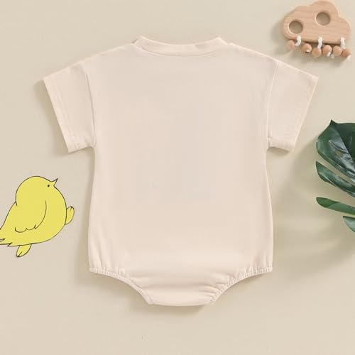 Newborn Baby Boy Girl Bubble Romper Silly Goose Short Sleeve Oversized Bodysuit Infant Farm Animal Summer Outfit3