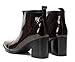 Santimon Men's Dress Casual Cowboy Chelsea Boots - Patent Leather Mid-Calf Dress Western Boots with Side Zipper for Disoc, Party & Motorcycle Black 10 US