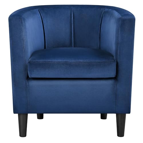 Sillón Plegable Terciopelo Azul miniatura 1