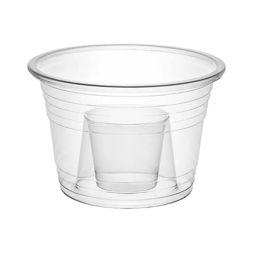 CHEF ROYALE 50x 25ml Jager Bomb Clear Shot Glasses — Reusable Party Cups — Plastic Cups for Birthdays & Weddings — CE-Marked Sample Tasting Cups Perfect for Jelly Shots