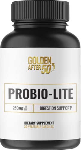 Golden After 50 Probio-Lite - for Gut Health and Digestion Support - Probiotics for Men and Women - 30 Gelatin Capsules - Probiotics for Occasional Heartburn, Gas, Indigestion