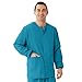 Medline AngelStat Unisex Snap-Front Warm-Up Scrub Jacket, Peacock, Size X-Small