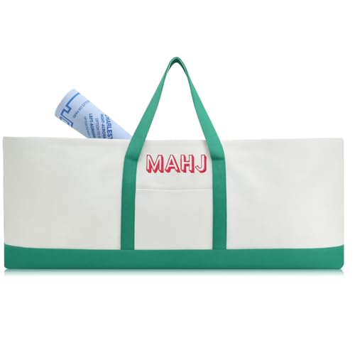 Bolsa para Mahjong Tamaño 31.5 x 12 x 4 pulgadas Lona Verde