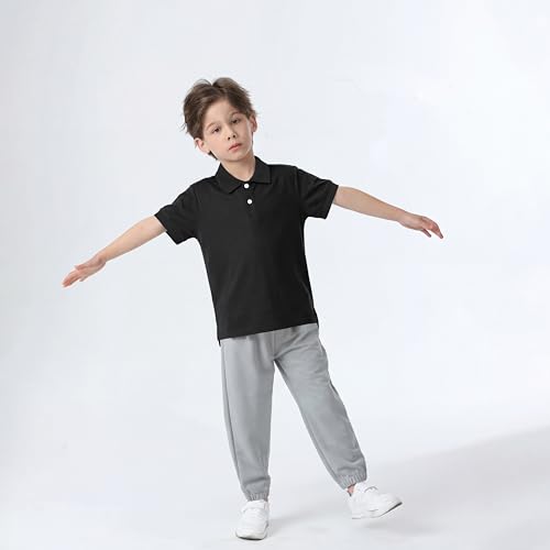 Image of Boy Polo Shirt Pique School Uniform Shirt for Kid Golf Top Youth Boy 5-14Y | Polo Shirt for Boys Youth,Short Sleeve Kids Boys Uniform Shirt,Casual Golf Collared Polo Tops