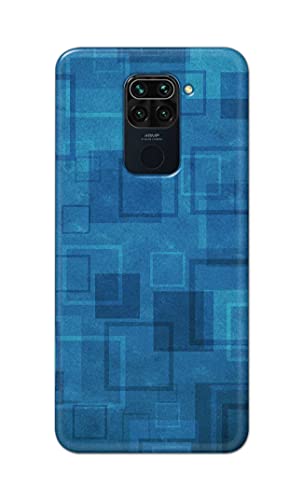 Image of Printed Hard Back Cover Case for Mi Redmi Note 9 Back Cover (Plain Azure Blue) -1302
