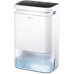 Ventilador Deshumidificador Pro Breeze Deshumidificador Desecante 10L con Filtro Antibacterial, 4 Modos, Sensor de Humedad, Temporizador 12h, Depósito Extraíble 3L y Desagüe Continuo. Seca la Ropa y Absorbe la Humedad (37m²)