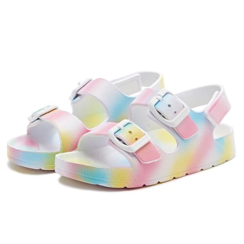 Image of EasyStar Boys and Girls Lightweight Dual-Adjustable Sandal Buckles With Hook and Loop Heel Closure