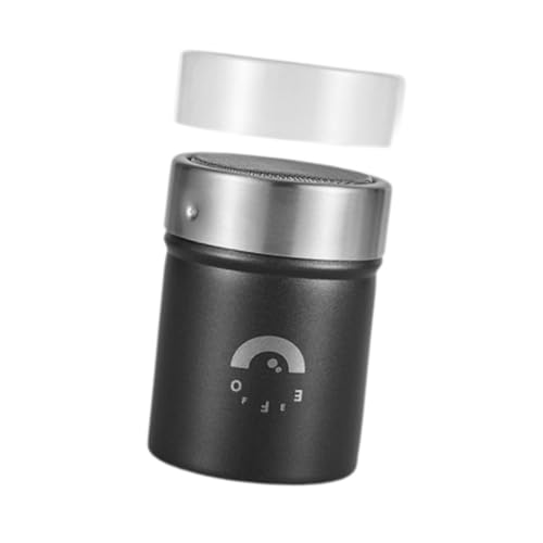 Flour Sifter with Lid, Sturdy Chocolate Shaker, Powdered Sugar Shaker for Chocolate, Picnic, Flour, Party, Restaurant, Black