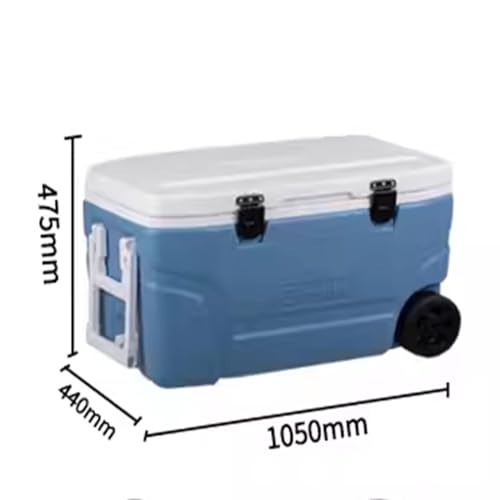 Caja térmica aislada para mariscos, caja de hielo grande de plástico para uso al aire libre, perfecta para peces, alimentos, fiestas, camping y actividades de playa
