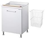 CARATTERISTICHE: Vasca forabile per installazione rubinetto (rubinetto non incluso) Scarico sifone a 35÷45 cm da terra Cestone portabiancheria estraibile Fornito montato Anta finitura bianco lucido
