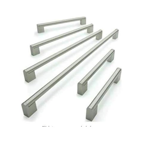 BSM Marketing Kitchen Cupboard Cabinet Boss Bar Door Handle Brushed Stainless Steel (20, 160mm) Cover