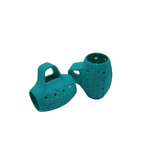 Egg Weights Colored Cardio 2.0 lbs Pair Replacement Grips Anti-Slip Silicone Rubber Finger Loop for Cardio Egg Weights (﻿Light Blue)