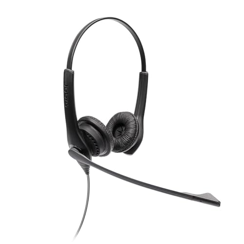 Jabra Biz 1100 EDU�X�e���I�w�b�h�t�H�� �w���p�}�C�N�t�� - �m�C�Y�L�����Z�����O�w�b�h�Z�b�g�ƒ��o�ی� �t�F�C�N���U�[�C���[�N�b�V������USB-A�ڑ� - �u���b�N