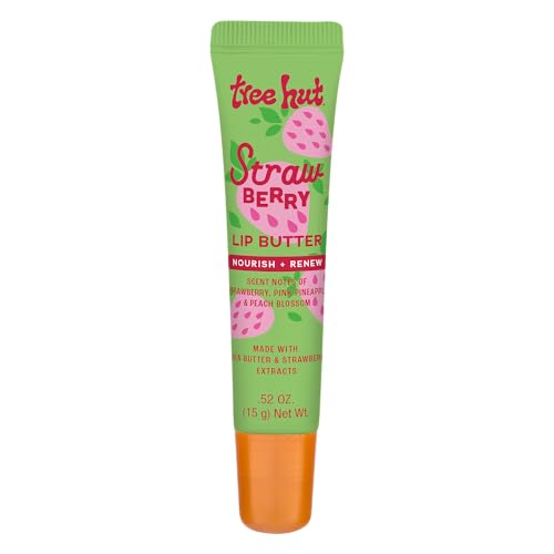 Tree Hut Strawberry Sugarlips Lip Butter, Hydrating Lip Care for Soft, Smooth & Nourished Lips, 0.52 fl oz