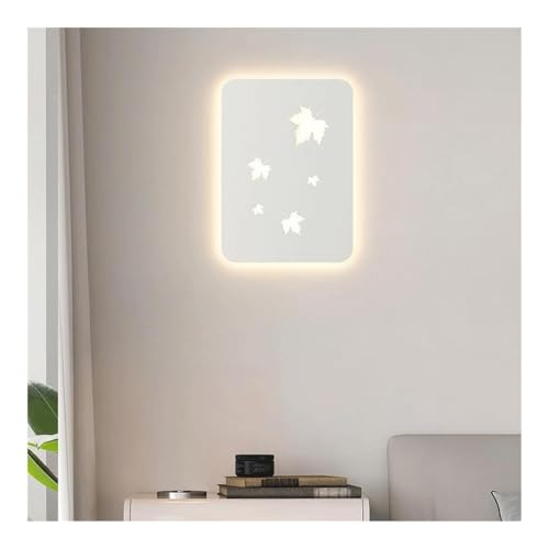Aplique de Pared LED Cuadrado Regulable de 16 W – Lámpara Moderna de Hierro para Dormitorio, Sala de Estar y Pasillo (Blanco)