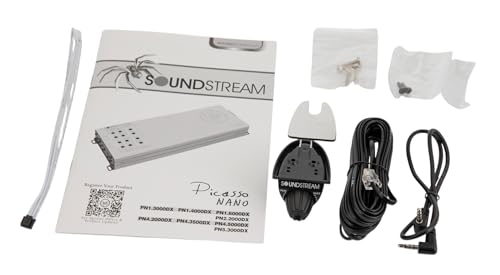 Image of SOUNDSTREAM Picasso Nano PN1.4000DX Monoblock Class D Car Stereo Amplifier - 1 Channel 4000W Compact Digital Amp with Wired Bass Control & High-Level Inputs for Subwoofers & Speakers (Renewed)