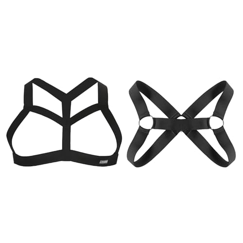 Image of Mens Harness Belt Nylon Elastic Body Shoulder Strap Sexy Halter Club Wear Cosplay Costume