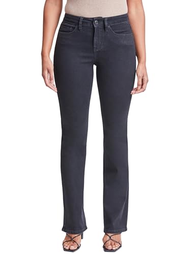 Royalty For Me Womens Women's Sustainable High Rise Flap Pocket Bootcut Jeans