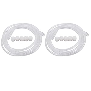 2 stks vernevelaar zachte buis + 10 spons for stoom inhalatie machine luchtbevochtiger verstuiver astma inhaler kinderen volwassen gezondheidszorg (Color : As picture)
