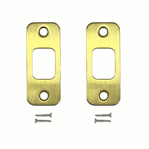 SUMBIN Deadbolt Strike Plate Square Corner 1-1/8