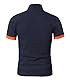 GLESTORE Poloshirt Herren Männer Hemd Herren Kurzarm Giraffe Stickerei T-Shirt Sommer Golf Marine M