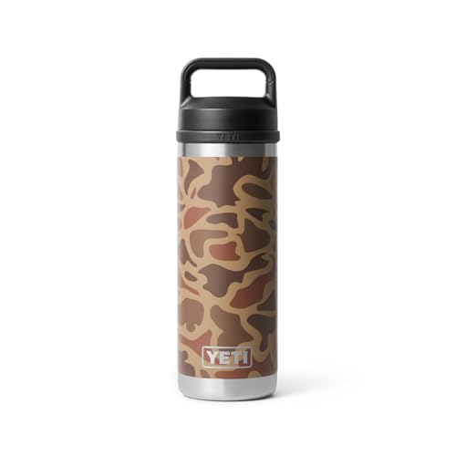 Image of YETI Rambler 18 oz Bottle, Vacuum Insulated, Stainless Steel with Chug Cap, Wetlands Camo