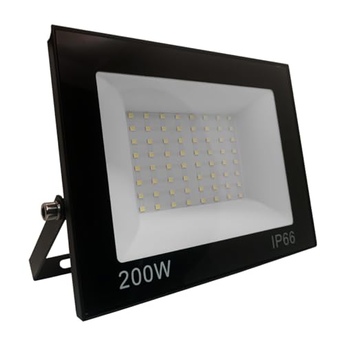 Refletor Led 200w Holofote Bivolt Branco Frio Prova D Agua Luz Sm...