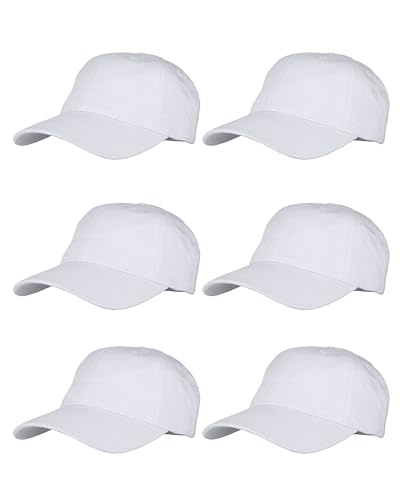 Image of Gelante Cotton Twill Washed Unstructure Baseball Cap - Adjustable Blank Hat for Men Women - Wholesale Bulk Lot of 6 Pack