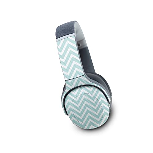 Image of MightySkins Carbon Fiber Skin Compatible with Skullcandy Crusher Evo Wireless - Aqua Chevron | Protective, Durable Textured Carbon Fiber Finish | Easy to Apply | Made in The USA