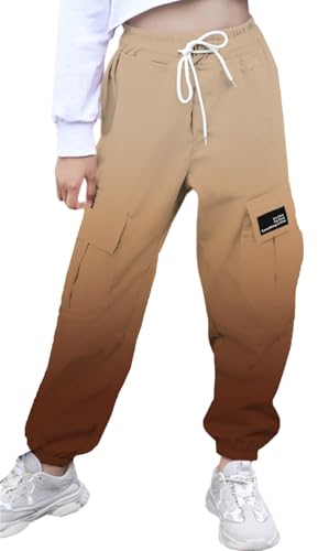 Image of Cromoncent Girls & Womens Camo Print Cargo Pants Outdoor Lightweight Jogger Baggy Pants, 6 Years - XX-Large
