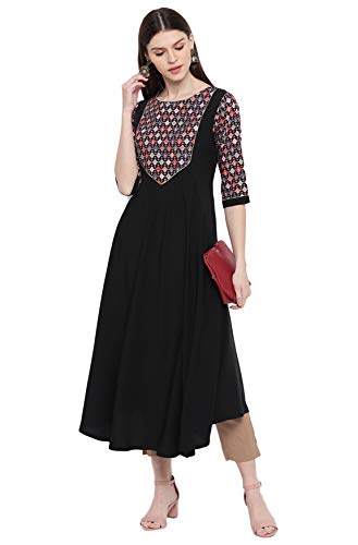 Image of Janasya Women's Crepe Regular Kurta