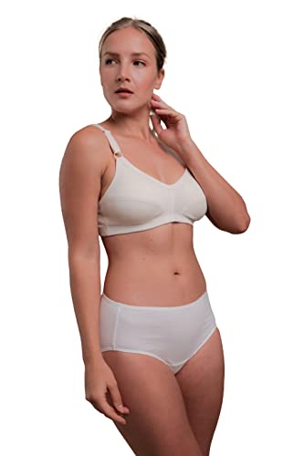 Cottonique Women's Latex-Free Waist Brief made from 100% Organic Cotton (2/pack | Natural)