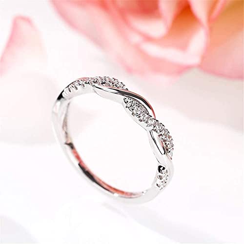 Jeulia Moissanite Twist Round Cut Gold Band for Engagement Anniversary Eternity Promise Wedding Band Ring Set with Jewelry Box4