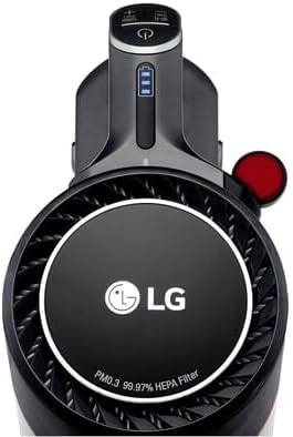 Illustration of the dust bin being detached from the LG CordZero A9K PRO1B vacuum.