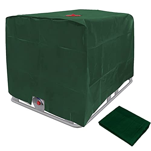 JMBF Regenwassertank Abdeckung, IBC Tank Abdeckung, Abdeckplane, Wassertank Schutzbezug Plane Schutzhülle Schutzhaube Für IBC-Tank Behälter Container Regenwassertank Staubdichte Anti-uv,1000L Cover