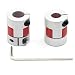 Befenybay 2PCS 8mm to 10mm Aluminium Plum Flexible Shaft Coupling Diameter 20mm Length 25mm Connector Flexible Coupler for 3D Printer CNC Machine and Servo Stepped Motor（8x10mm）