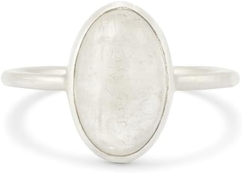 Genuine Clear Crystal Quartz Ring 925 Sterling Silver Handmade Jewelry Natural Gemstone Ring Ideal Gift for Women Girls Everyday Use