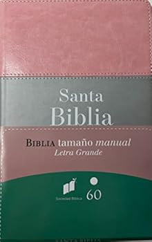 Imitation Leather Biblia RVR 1960 Letra Grande Tamaño Manual Tricolor Rosa Blanco Turquesa [Spanish] Book