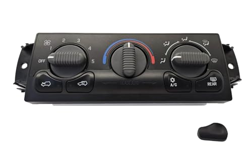 599-218 Front A/C Heater Climate Control Module Panel with Rear Window Defogger Switch Compatible with 1999-2002 Chevy Tahoe Avalanche Suburban Silverado and GMC Yukon Sierra