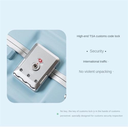 Suitcase Aluminum Frame 22-inch Trolley Case With Large Capacity And Durable Universal Wheels Travel Boarding Code Box Luggage(White)3