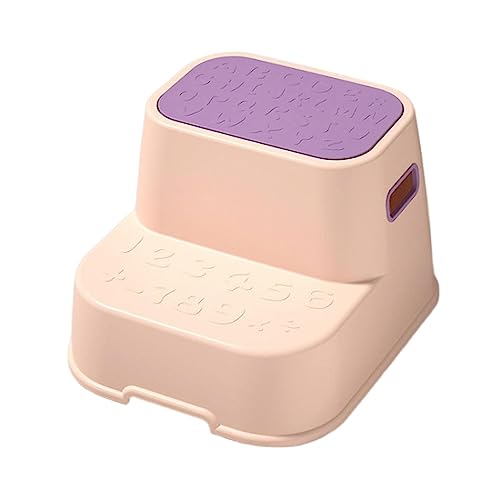 Tabouret à deux niveaux rose pour accompagner les premiers pas de votre enfant