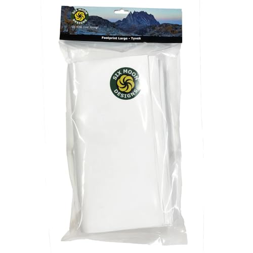 Six Moon Designs Tyvek Footprint - Large Ultralight Tent Ground Sheet for 2 Person Tents - Heavy Duty Camping Accessories for Haven Lunar Duo Deschutes - Durable Puncture Resistant Barrier