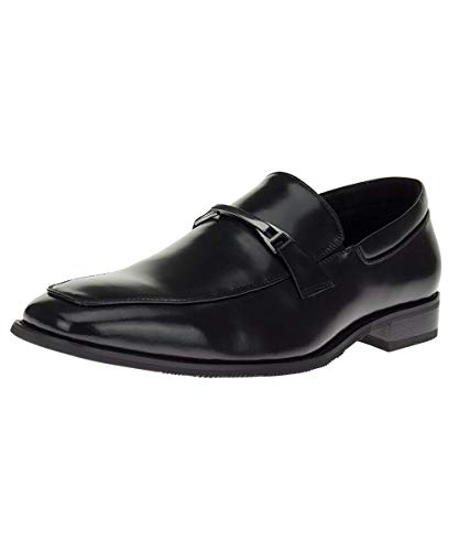Dti Men's Leather Shoes Designer Slip-On Fashion Clever Loafers Z2093 Black (41 M Eu / 8 D(M) Us, Black) #TOP6